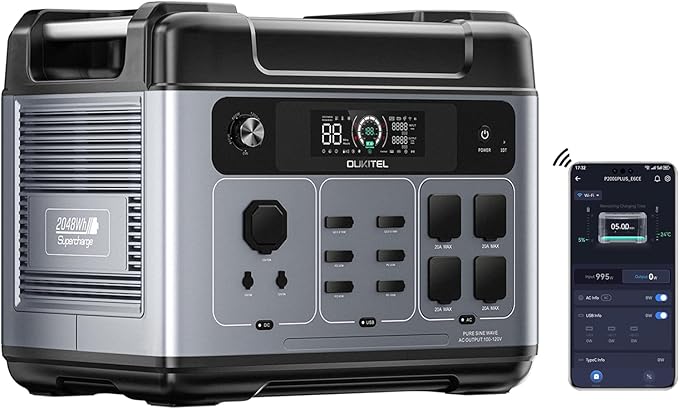 OUKITEL P2001 Plus 2400W Solar Generator, 2048Wh Solar power station by OukitelPowerStation