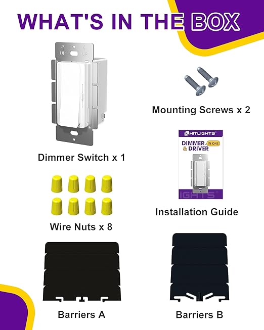 HitLights LED Driver and Dimmer Switch in One 60W, 120V AC to 12V DC, Compatible - Image 7