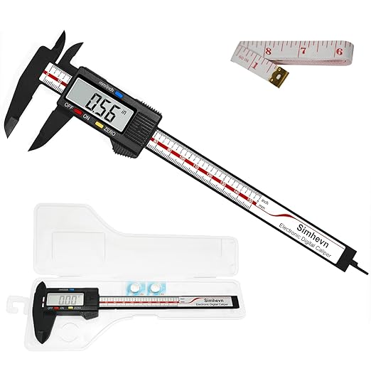 Simhevn Electronic Digital Caliper and Measuring Tape, 6 Inch/150mm Digital by Simhevn