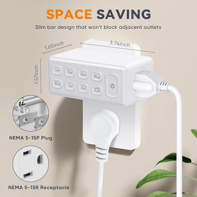 TOPELER Countdown Digital Timer Outlet, Plug-in Timer - Image 6