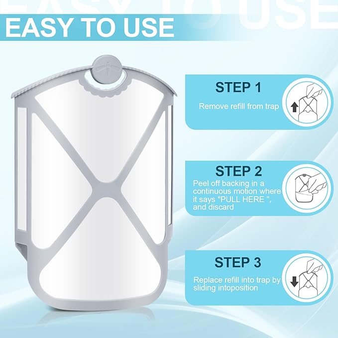Husaco Flying Insect Trap Refills & 8 Cartridges, Compatible - Image 2