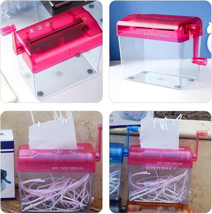 JOINPAYA Manual Desktop Paper Shredder Small Handheld Household Manual Shredder - Image 9
