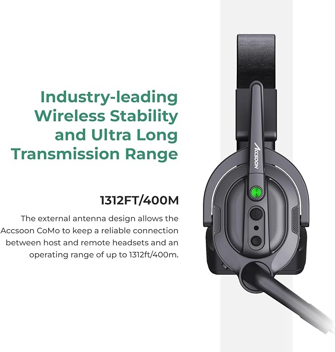 Accsoon Como MIC02-H Wireless Headset Intercom System Host Headset Full Duplex - Image 3