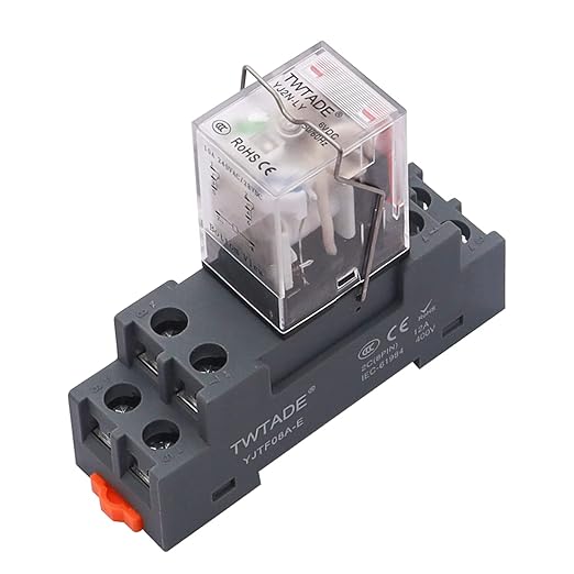 TWTADE/DC 6V Electromagnetic Power Coil Relay 10A 8 Pins DPDT 2NO 2NC by TWTADE