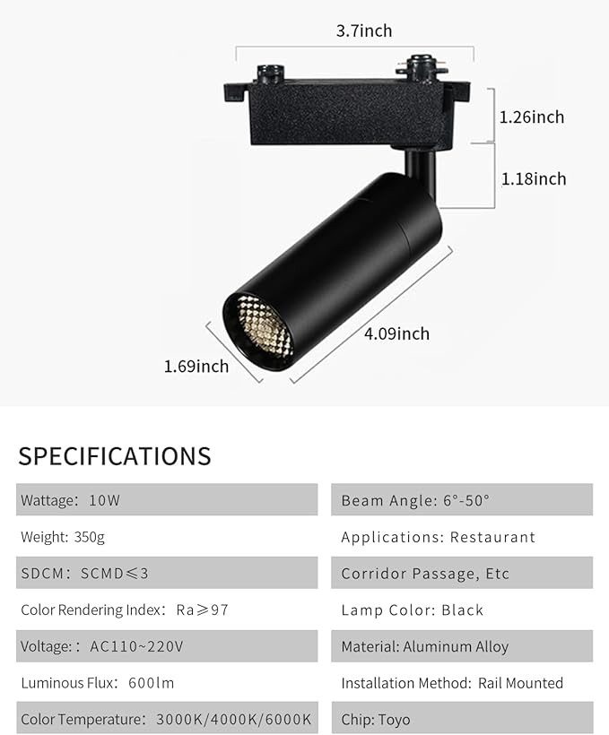Gpaillumic LED Track Lighting Heads Compatible - Image 5