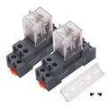 TWTADE/2PCS DC 24V Relay 10A Electromagnetic Power Coil Relay 8 Pins DPDT 2NO by TWTADE