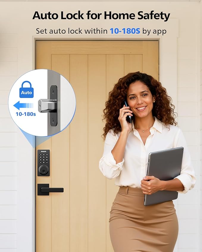 Philips Smart Lock, Smart Door Lock Built-in WiFi, App Remote Control, Keyless - Image 6