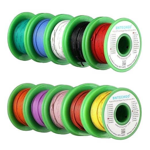 BNTECHGO 26 Gauge Silicone Wire Kit 10 Color Each 50 ft Flexible 26 AWG - Image 2