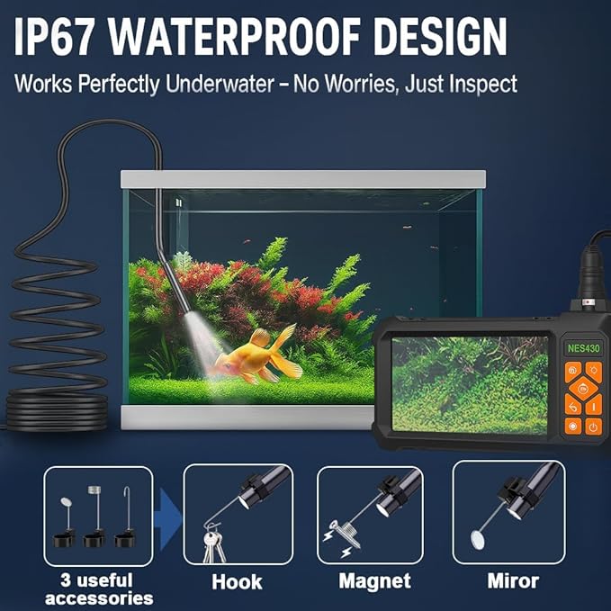 Endoscope Camera with Light 1920P HD Dual-Lens Borescope with 8 LED Lights - Image 4