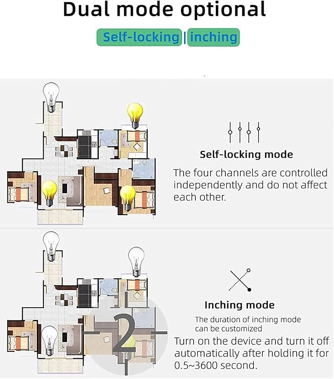 Newgoal Smart Switch Momentary/Latching WiFi Relay, eWeLink App Bluetooth - Image 7