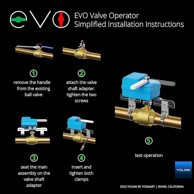 YoLink DIY Automatic Water Leak Detection & Shut-Off Starter Kit, Valve Operator - Image 8