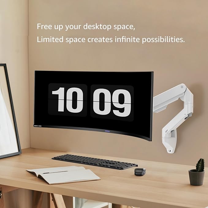 BEWISER Heavy Duty Monitor Arm Wall Mount - Image 2