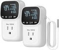 DEWENWILS Digital Temperature Controller, 2 Pack15A/1800W Thermostat Outlet Plug by DEWENWILS