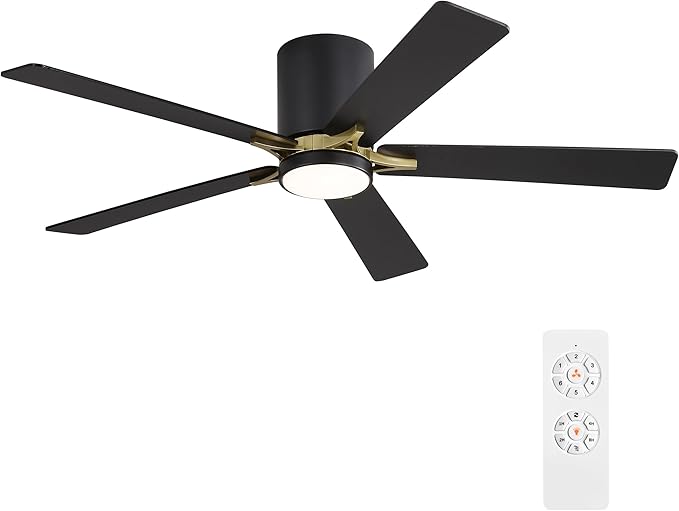 WINGBO 52" DC Flush Mount Ceiling Fan by HomePage