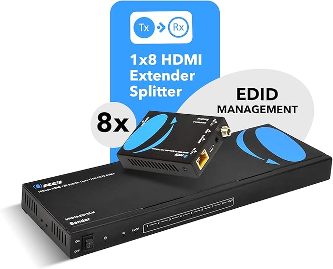 OREI 1x8 HDMI Extender Splitter 4K - Image 2