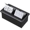 KYHSHJ Dual Pop-Up Floor Electrical Outlet Box Kit，20 Amp Stainless Steel USB by KYHSHJ