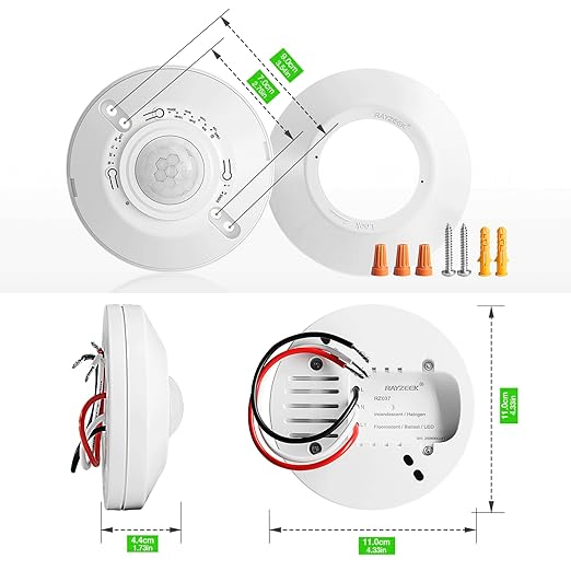 RAYZEEK Ceiling Sensor Light Switch, 360 Degree Occupancy Sensor, 120V - Image 8