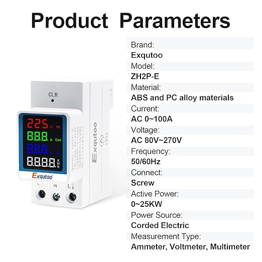 Exqutoo Multi-Function Energy Meter Color Digital Energy Meter - Image 4