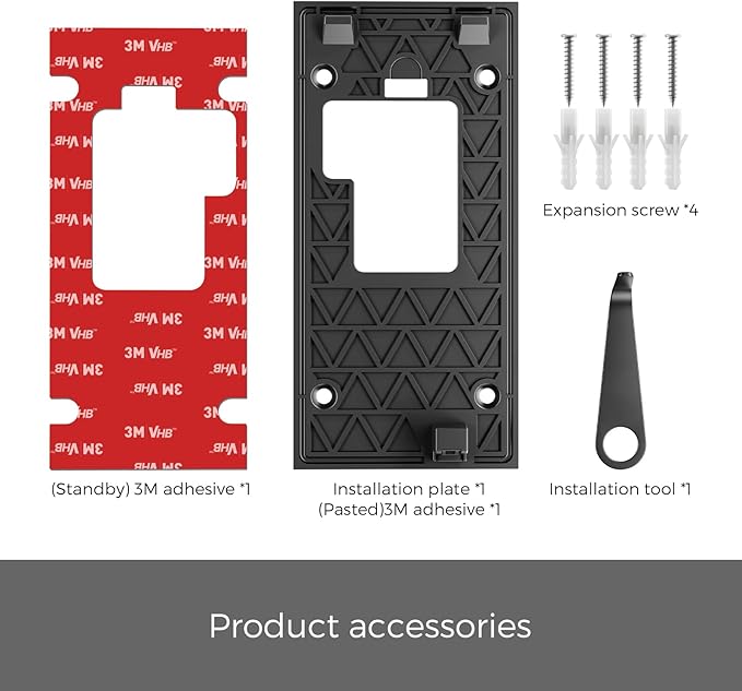 No-Drill Adhesive Mount for Ring Battery Doorbell 2024 | Damage-Free Strong 3-M - Image 7