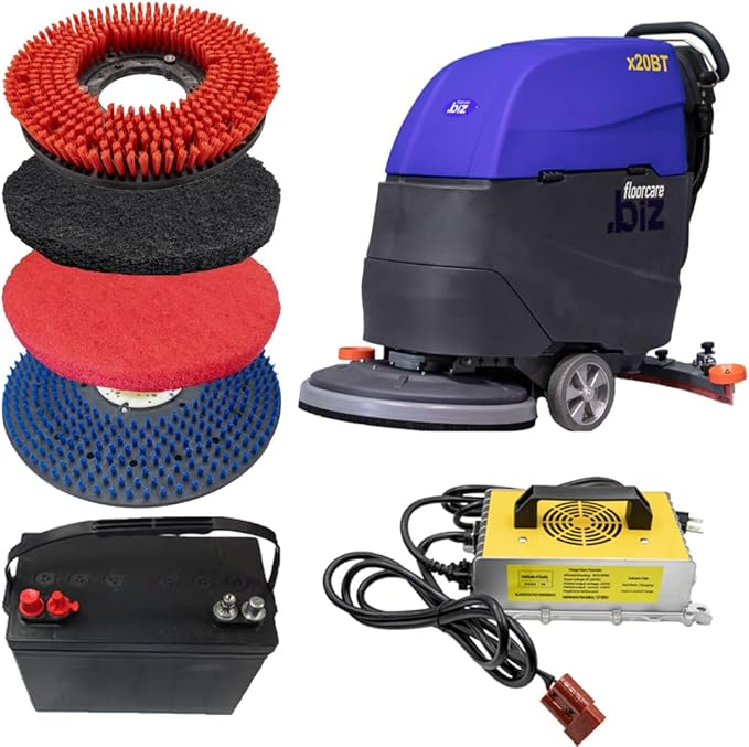 USA-CLEAN X20BT Traction Driven Auto Scrubber Machine Bundle by floorcarebiz