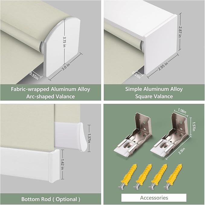 ZSHINE Motorized Blackout Window Blinds Customize Width Remote Control Wireless - Image 6