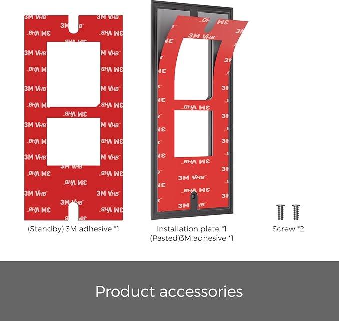 No-Drill Adhesive Mount Ring Video Doorbell Wired 5AT3T5 Apartment Rental - Image 7