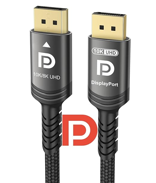 Ubluker 10K 8K DisplayPort 2.1 Cable 54Gbps 16.4 FT, Certified DP to DP Cord 4K by UblukerHigh-definitionlivingstartswithUblukerHDMIcables