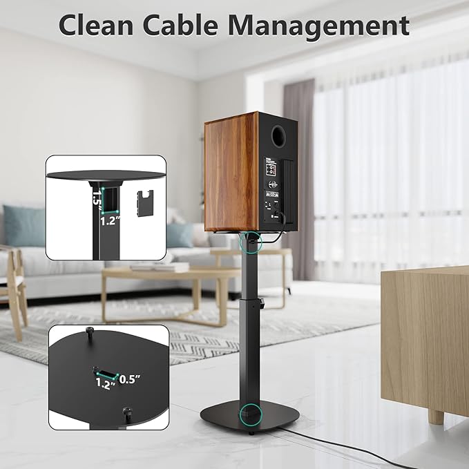 WALI Universal Speaker Stands, 23 Inch Surround Sound Speaker Stands - Image 8