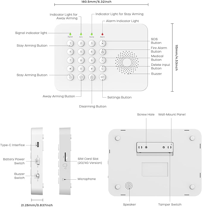 LWOHSI Home Security Systems, Wireless DIY Burglar Alarm Kits, Smart Home Alarm - Image 8