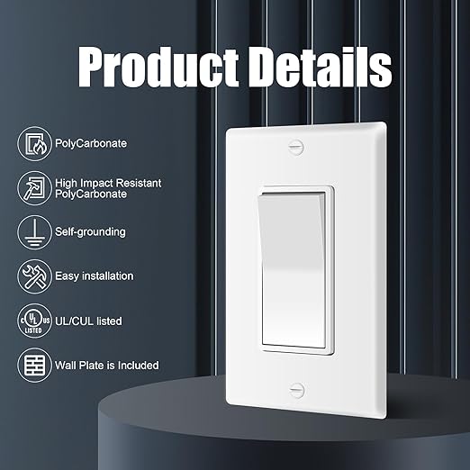 ThunderWay 3 Way Decorator Light Switch - Image 3