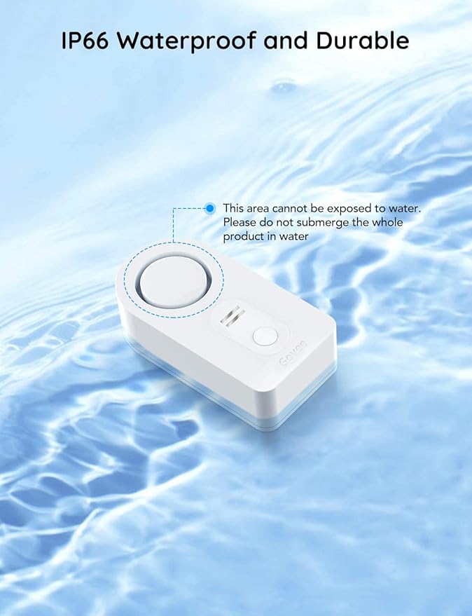 Govee Water Leak Detectors 1 Pack, 100dB Adjustable Audio Alarm Sensor - Image 6