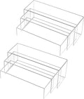 Chuangdi 2 Sets Acrylic Display Risers, Product Stand, Jewelry Display Riser by Chuangdi