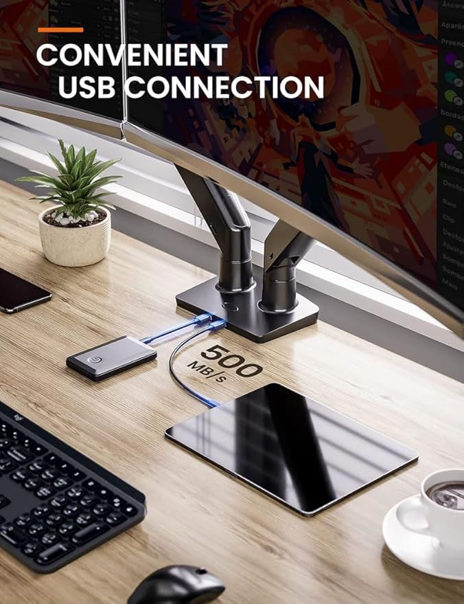 ErGear Dual Monitor Desk Mount up to 40 inches Screens, Max 26.4lbs Capacity - Image 5