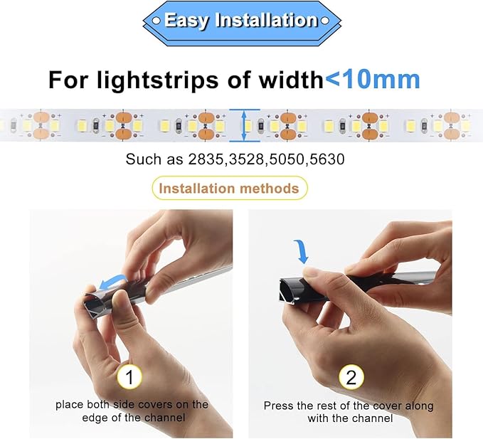VST 20pack 3.3 ft LED Channel, V Shape Led Diffuser Channel, LED Aluminum - Image 3
