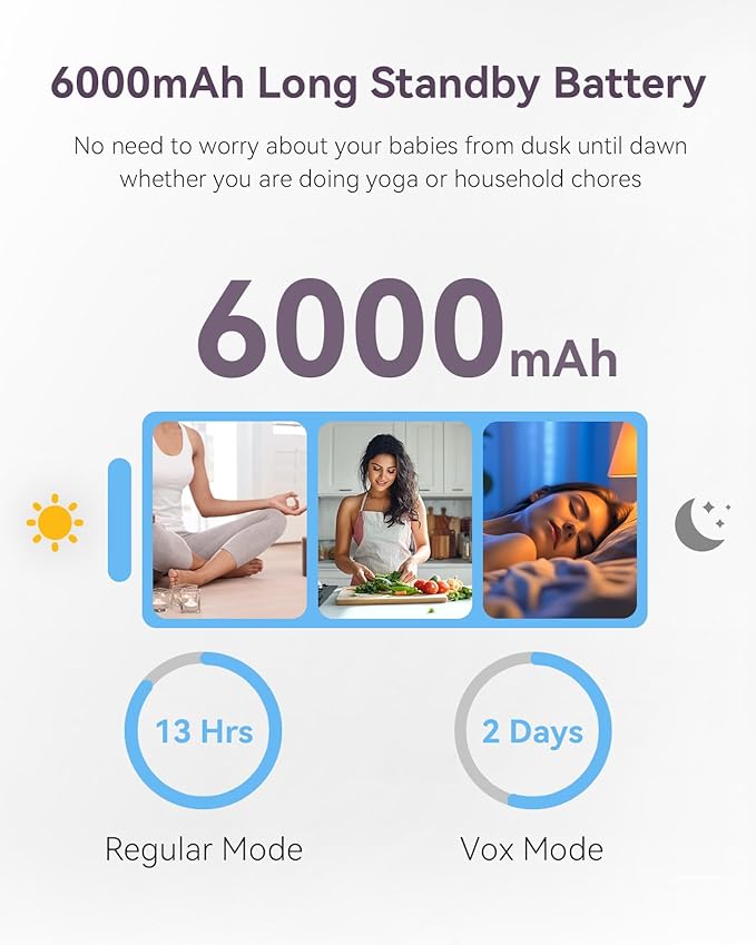 Comfyer 7" HD Split-Screen Baby Monitor - Image 4