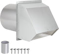 12 Inch Hooded Wall Vent with Screen and Damper, Outdoor Wall Exhaust Vent by JYINCPED