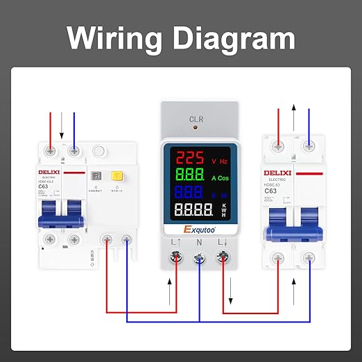 Exqutoo Multi-Function Energy Meter Color Digital Energy Meter - Image 6