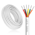 18 Gauge 6 Conductor Electrical Wire, 16.4FT White Stranded Low Voltage 18/6 by DEKIEVALE