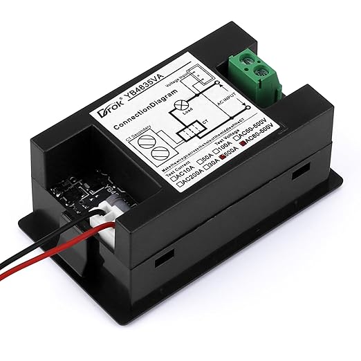 DROK Volt Amp Meter, AC 500V 500A Digital Voltmeter Ammeter Panel, 0.39 Inches - Image 7