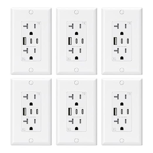 ELEGRP USB Outlets, 20 Amp Wall Outlet by ELEGRP%7CELEGROUP