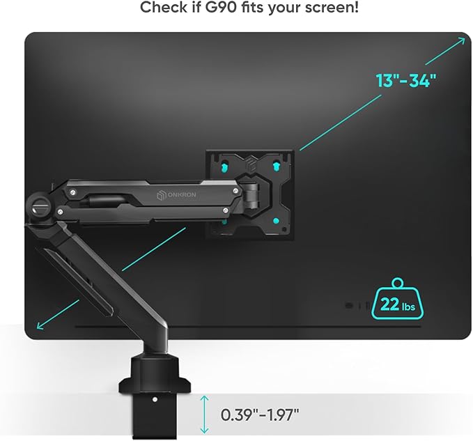 ONKRON Single Monitor Desk Mount - Image 6