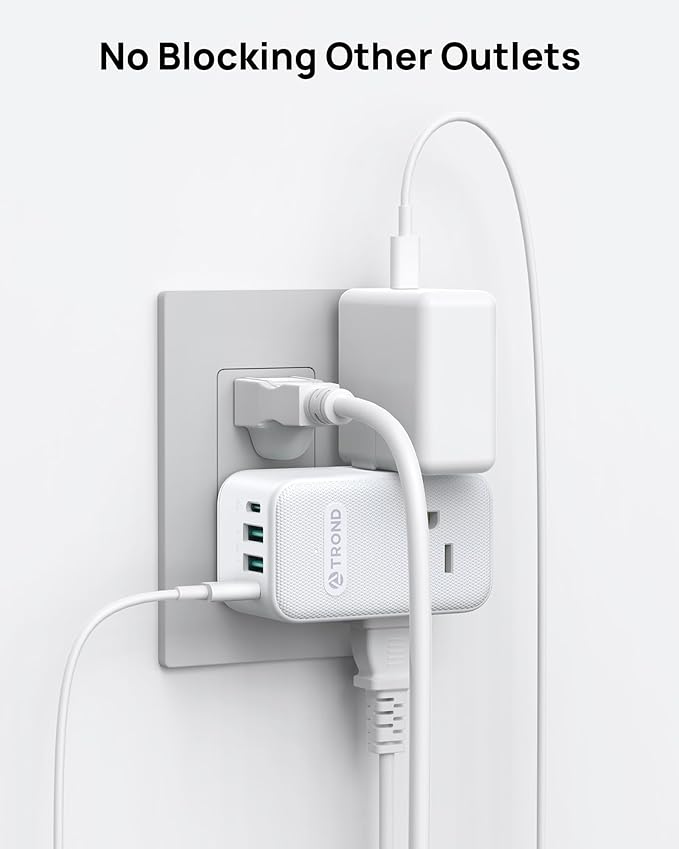 TROND Outlet Extender with 360 Rotating Plug, 3 AC Outlet Splitter with 2 PD - Image 6