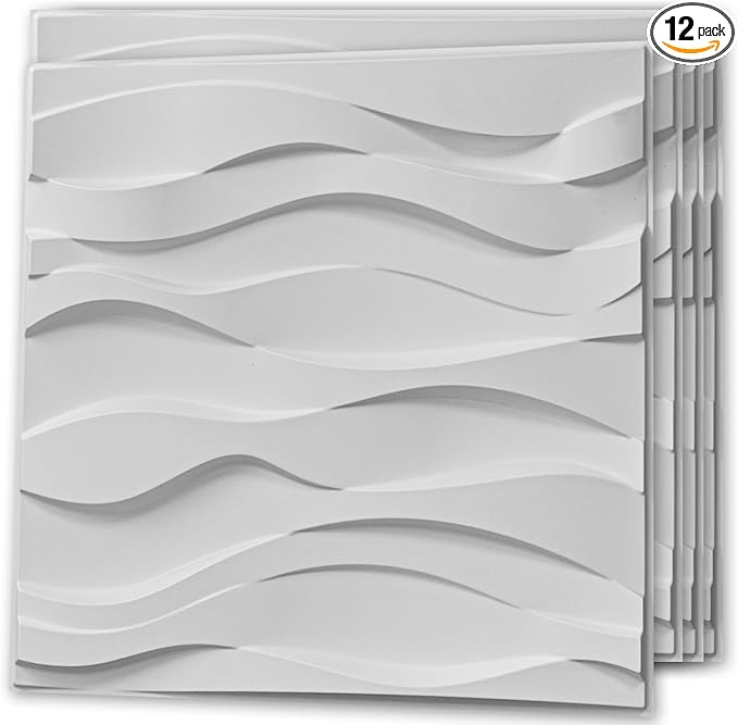 Art3d Decorative 3D Wall Panel, 32 Sq.FT PVC Interior Wall Decor by Art3d