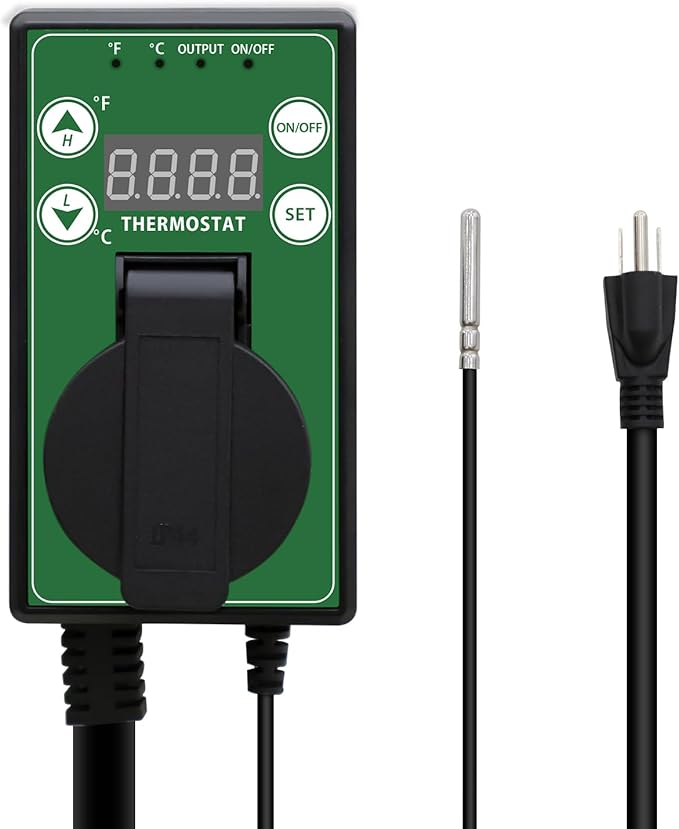 COOS BAY Digital Thermostat Controller -4 to 108°F, Temperature Control by COOSBAY