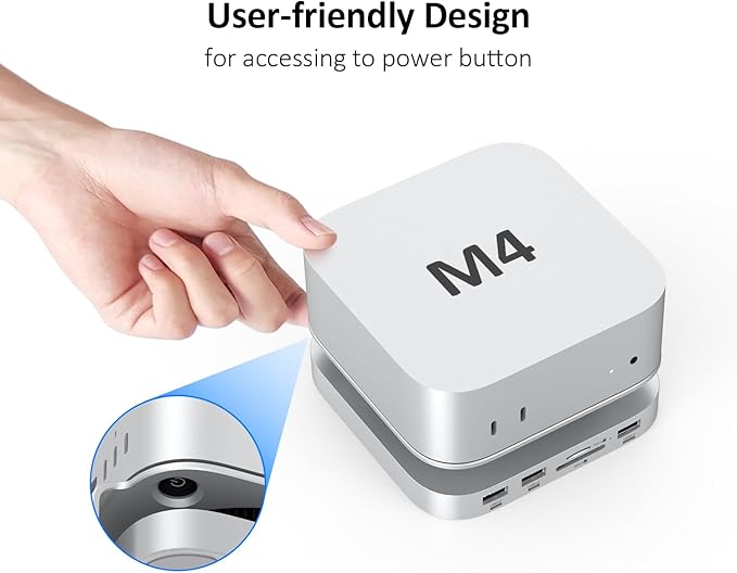 Akyyajaure Mac mini Hub: 9 in 1 Aluminum Stand & Dock - Image 4