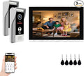 Video Doorbell Intercom System, 10 Inches Touch Screen Video Doorbell Door by ANJIELOSMART