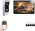 Video Doorbell Intercom System, 10 Inches Touch Screen Video Doorbell Door by ANJIELOSMART