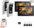 Video Doorbell Intercom System, 7 Inches Touch Screen Video Doorbell Door Phone by ANJIELOSMART