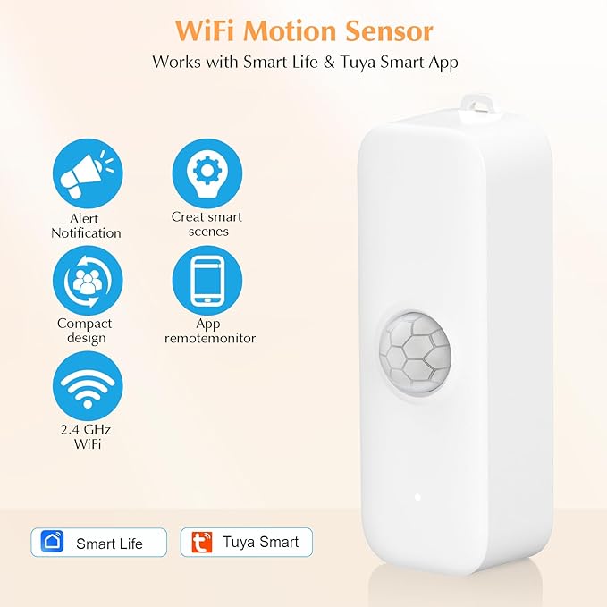eMylo WiFi Motion Sensor 2 Pack, Smart Wireless Presence Sensor Detector - Image 5