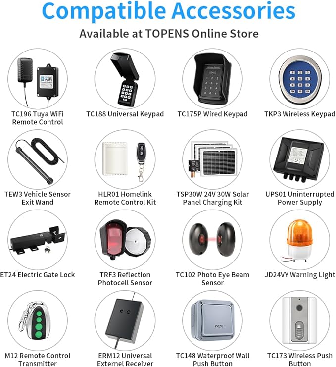 TOPENS PW502 Automatic Gate Opener - Image 8